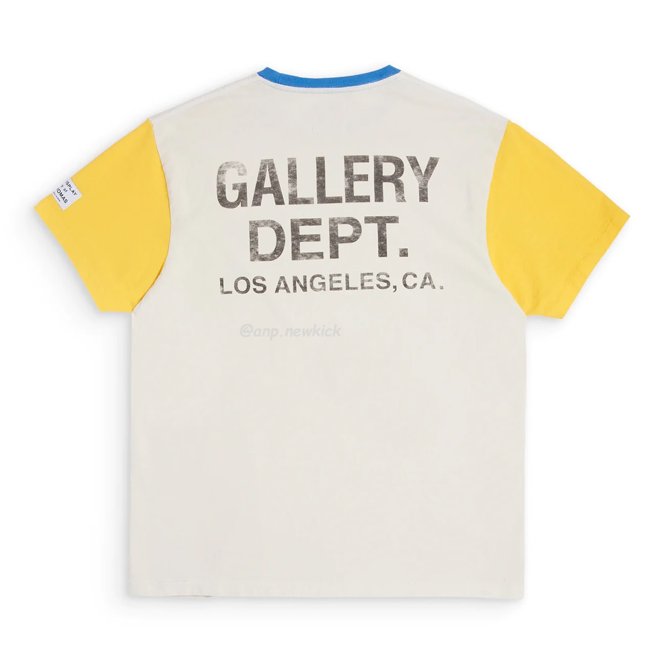 Gallery Dept X La Rams Color Block Tee Rams Co Branded Old Print Contrast Short Sleeve T Shirt (3) - newkick.org